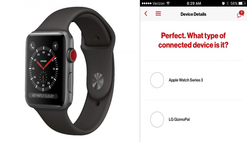 Apple Event မကျင်းပမီ App ထဲမှာ “Apple Watch Series 3” ကို ဖော်ပြထားတဲ့ Verizon
