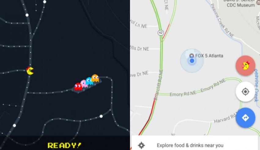 April Fools’ Day အတွက် Google Maps မှာ Ms. Pac-Man ဂိမ်း ပေးဆော့နေတဲ့ Google 
